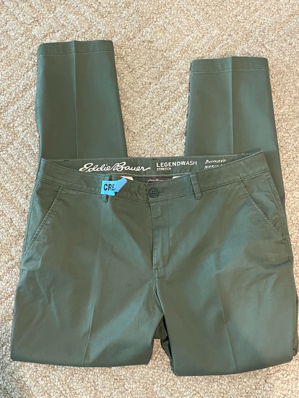 Eddie Bauer Legend Wash Boyfriend Mid rise Pants Women’s Sz 10 Slim Green